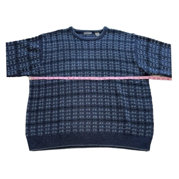 Jantzen Vintage Sweater Crewneck Knit Checkered Patterned   - Size Large - Picture 5 of 8